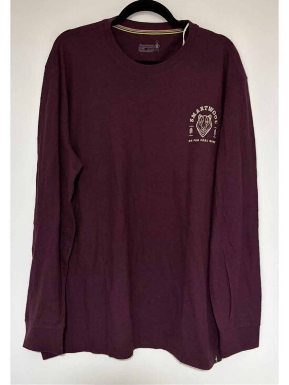 Smartwool Men's Long-Sleeve Crewneck Shirt - Deep Burgundy Sm  (NWT)